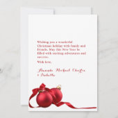 Elegante Familie Foto Christas Kaart (Achterkant)