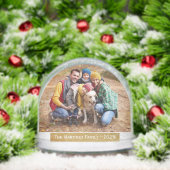 Elegante familie foto citeert kerst sneeuwbol (Kerstmis)