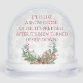 Elegante familie foto citeert kerst sneeuwbol (Achterkant)