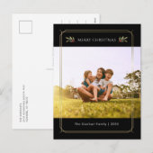 Elegante Familie Foto Kerst Custom Feestdagenkaart (Voorkant / Achterkant)