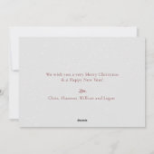 Elegante Familie Foto Waterverf Kerstwagen Feestdagenkaart (Achterkant)