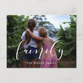 Elegante familie fotovakantie briefkaart