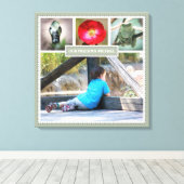 Elegante familie herinneringen fotocollage met naa canvas afdruk (Insitu (Houten vloer))