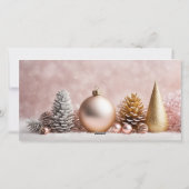 Elegante Familie Kerstgroeten 3 Fotocollage Feestdagenkaart (Achterkant)