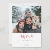 Elegante Familie Leuke Foto Feliz Navidad Kerstmis Feestdagenkaart (Voorkant)