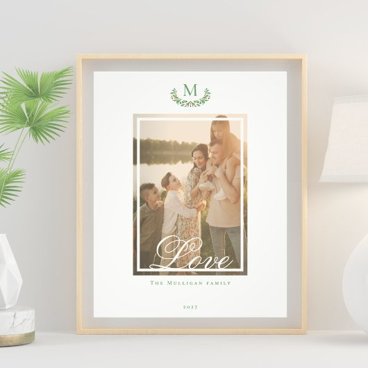 Elegante familie monogram foto muur kunst afdruk