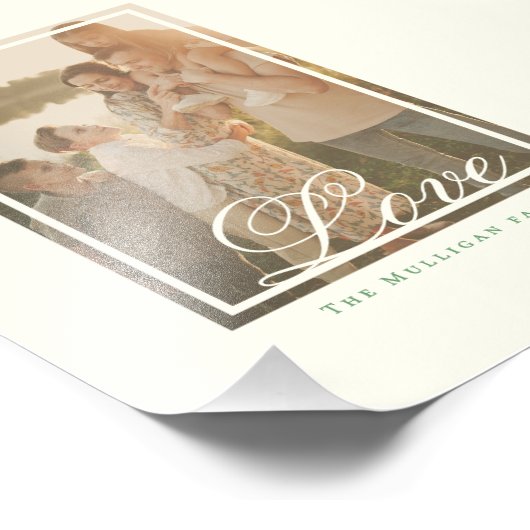 Elegante familie monogram foto muur kunst foto afdruk (Hoek)