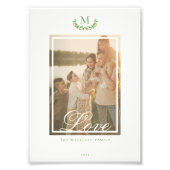 Elegante familie monogram foto muur kunst foto afdruk (Voorkant)