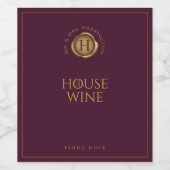 Elegante familie Monogram Gouden Wax Seals Wijn Etiket (Enkel label)