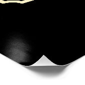 Elegante Familie Reünie Goud Monogram Zwart Perfect Poster (Hoek)