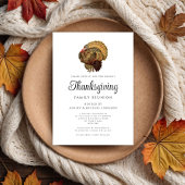 Elegante familie reünie Thanksgiving Kaart