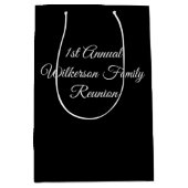 Elegante familie reünie zwart medium cadeauzakje (Voorkant)