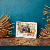 Elegante Familie Thanksgiving Fall Bladeren Foto Fotoplaat (Zijkant)