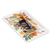 Elegante familie Thanksgiving foto val bladeren Magneet (Rechterzijde)