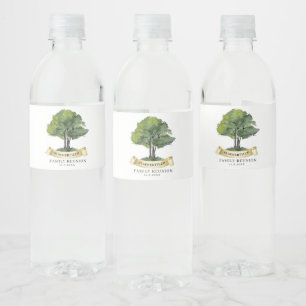 Elegante familiebijeenkomst aangepast waterfles etiket