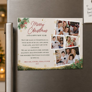 Elegante familiefoto 4 Kerstvakantie Magneet