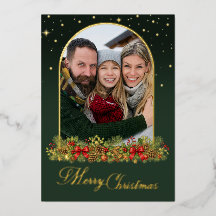 Elegante familiefoto-boog Vintage Prettig Kerstfee