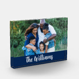 Elegante familiefoto en handtekening fotoblokken