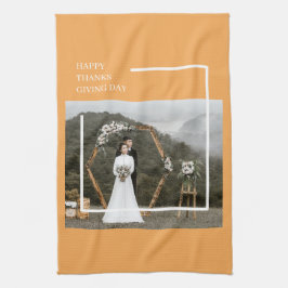 Elegante familiefoto & Happy Thanksgiving Day Theedoek