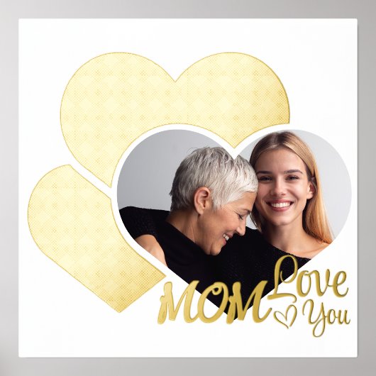 Elegante familiefoto - hou van je mam folie afdrukken (Voorkant)