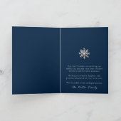 Elegante familiefoto Kerstkaart Kaart (Binnen)