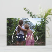 Elegante familiefoto Kerstmis Feestdagenkaart (Staand voorkant)