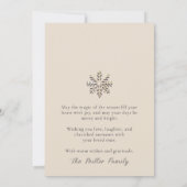 Elegante familiefoto Merry Christmas Flat Kaart (Achterkant)