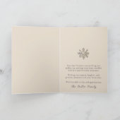 Elegante familiefoto Merry Christmas Kaart (Binnen)