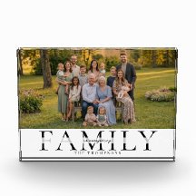 Elegante familienaam aandenken foto cadeau