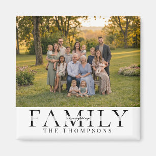 Elegante familienaam aandenken foto cadeau magneet