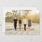 Elegante familienaam Bloemige Kerstvakantie Kaart (Voorkant)