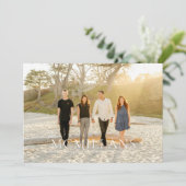 Elegante familienaam Bloemrijke Kerstvakantie Kaart (Staand voorkant)