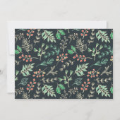 Elegante familienaam Bloemrijke Kerstvakantie Kaart (Achterkant)