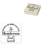 Elegante familienaam met citaat rubberstempel (Gestempeld)