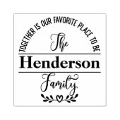 Elegante familienaam met citaat rubberstempel (Afrduk)