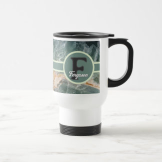 Elegante familienaam monogram edelsteen initiaal reisbeker