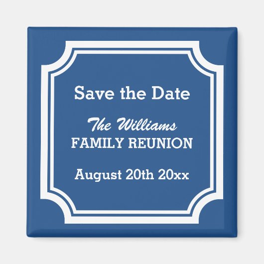 Elegante familiereünie Save the date magneten (Voorkant)