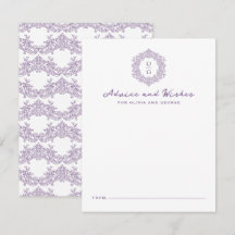 Elegante familiewapen paarse huwelijksmonogram