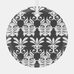 Elegante Fan Motieven in Gouden Art Deco. Glas Ornament