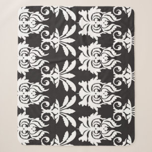 Elegante Fan Motieven in Gouden Art Deco. Sherpa Deken