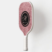Elegante fancy goud glitter effect monogram initia pickleball paddle (Links)