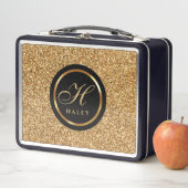 Elegante fancy Gouden Glitter Effect Monogram Init (In situ)