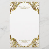 Elegante Fancy gouden werveling Briefpapier (Voorkant)