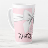 Elegante Fancy Tiffany Verjaardag Monogram Roze Latte Mok (Linkerhoek)