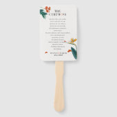 Elegante Fancy Tropische Bloemen Bruiloft Handwaaier (Voorkant)