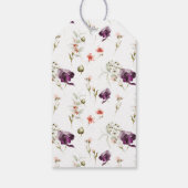 Elegante Fantasie Bloemrijke Bruiloft Feest Cadeaulabel (Achterkant)