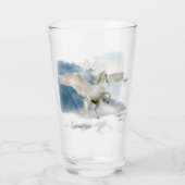Elegante fantasie Pegasus Mythical Flying Unicorn Glas (Achterkant)