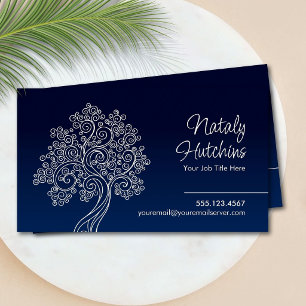Elegante Fantasievolle Spiraalboom Visitekaartje