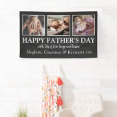 Elegante Father's Day fotocollage Spandoek (Insitu)