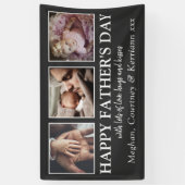 Elegante Father's Day fotocollage Spandoek (Verticaal)
